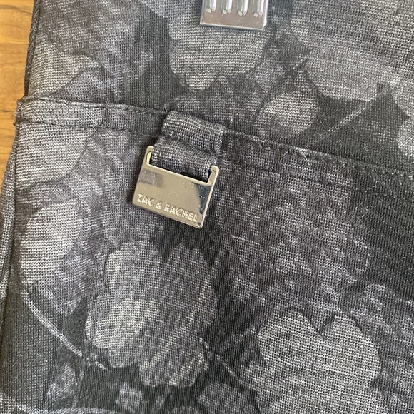 Zac & Rachel Black Grey Floral Print Figure Defining Legging
Pants - Picture 3 of 7